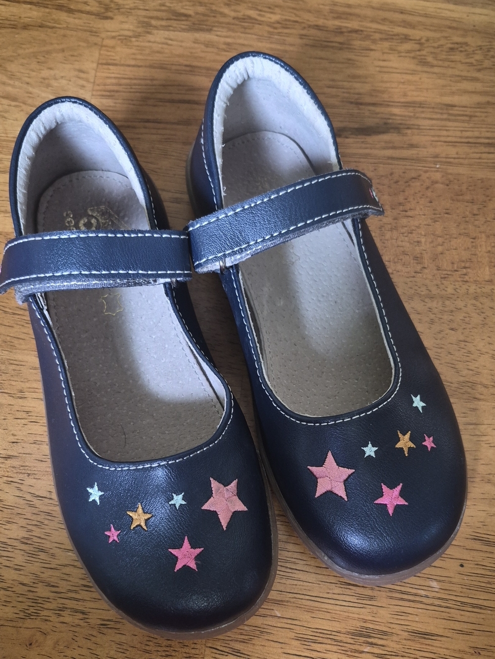 New • See Kai Run Leather Navy Star Mary Jane Shoes